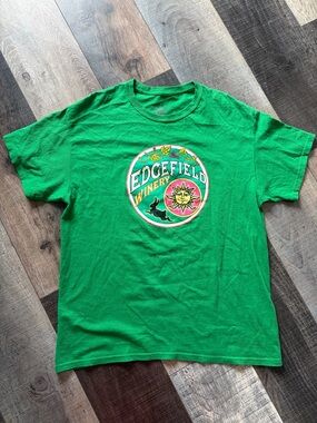 Edgefield Winery Graphic Tee Green Rabbit Sun Logo T Shirt XL